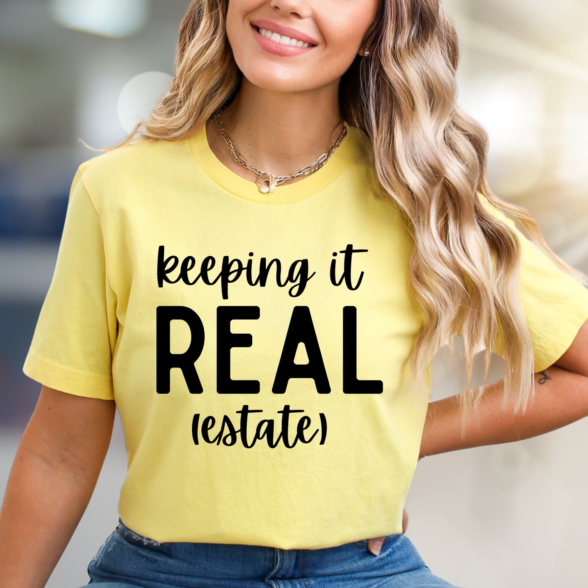 "keeping it REAL (estate)" Real Estate Graphic Tee, a Funny Industry Pick for Realtors