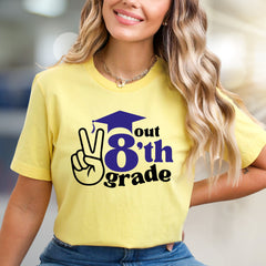 "Peace Out 8th Grade" Graduation Graphic Tee, a Celebration Pick for Students