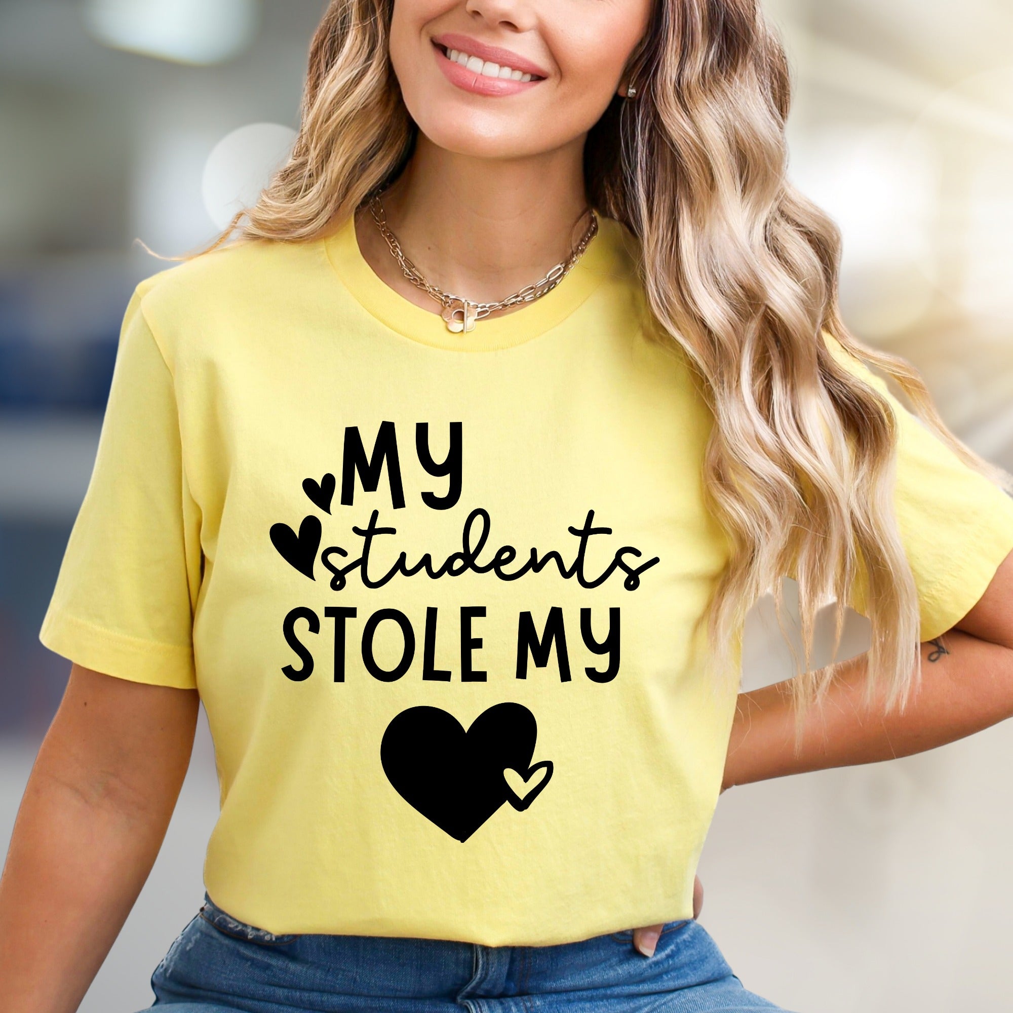"MY Students Stole My Heart" Teacher Appreciation Graphic Tee, a Delightful School Day Pick for Educators