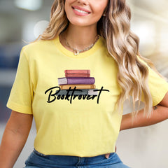 "Booktrovert" Book Lover Graphic Tee, a Cozy Niche Pick for Readers