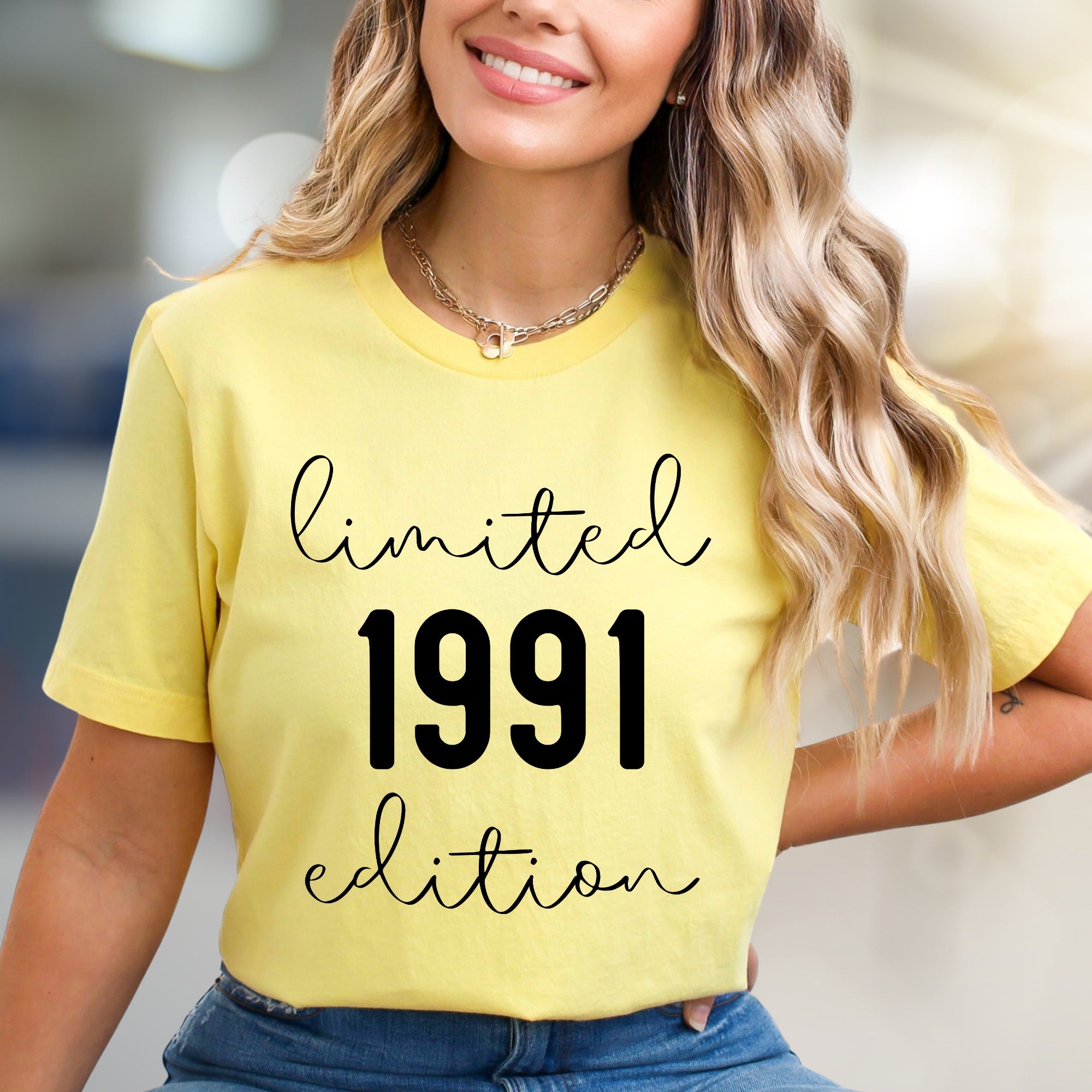 "limited 1991 edition" Birthday Graphic Tee, a Nostalgic Pick for Milestone Celebrations