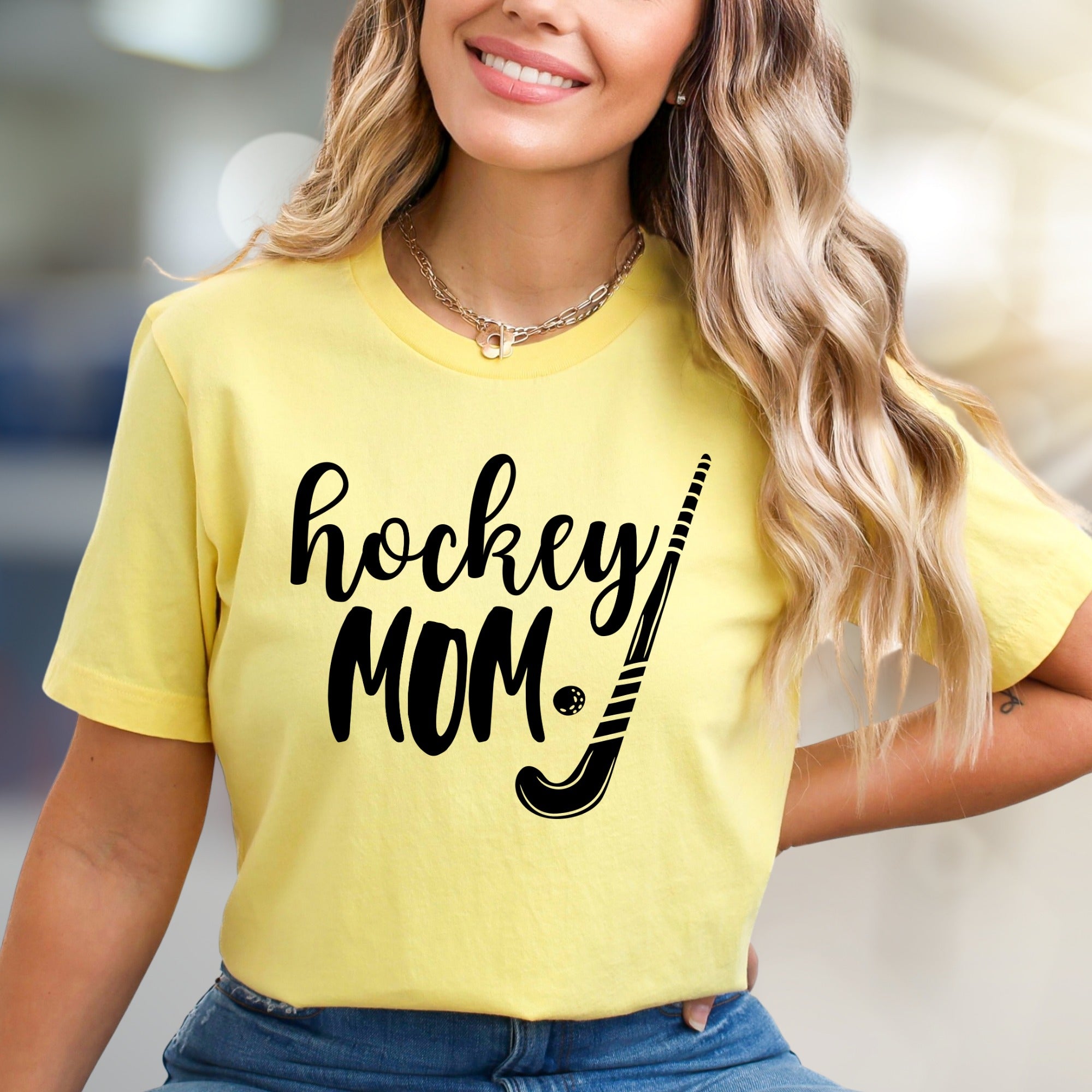 "Hockey MOM" Sports Enthusiast Graphic Tee, a Fan Favorite for Game Day Warriors