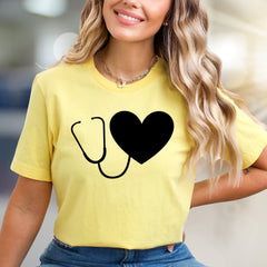 Heart Stethoscope | Medical Appreciation Graphic Tee, a Healthcare Hero Pick for Everyday Comfort