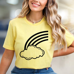 Cloud and Rainbow Graphic Tee, a Whimsical Pick for Dreamers