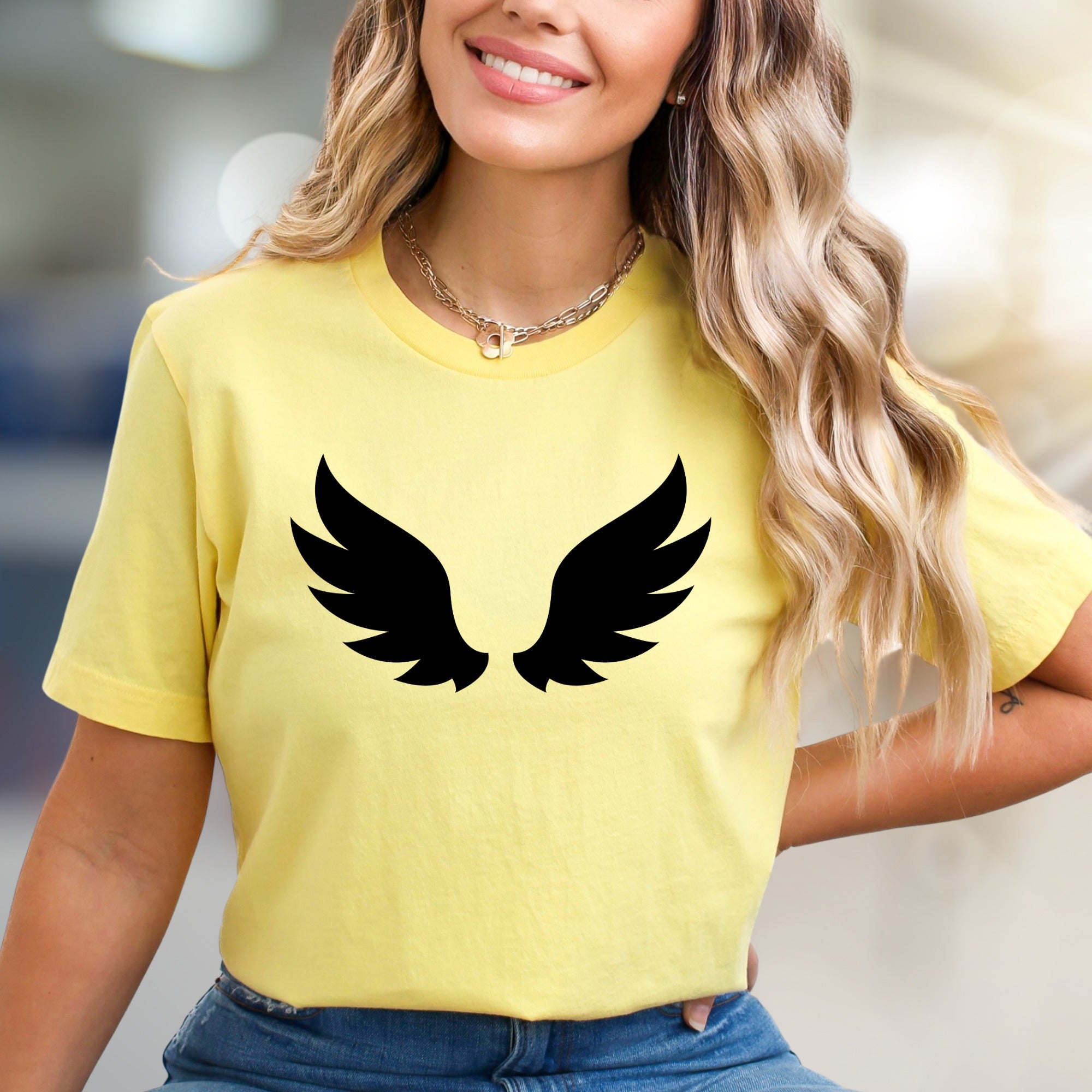 Angel Wings Graphic Tee, a Serene Statement Unisex Adult T-Shirt