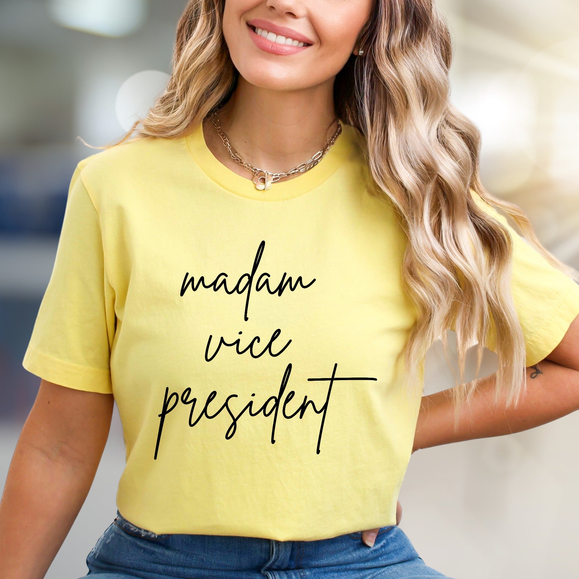 “Madam Vice President” Empowering Tee, a Political Statement Graphic for Advocates