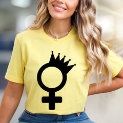 Queen Feminine Symbol | Empowerment Graphic Tee, a Statement Pick for Her