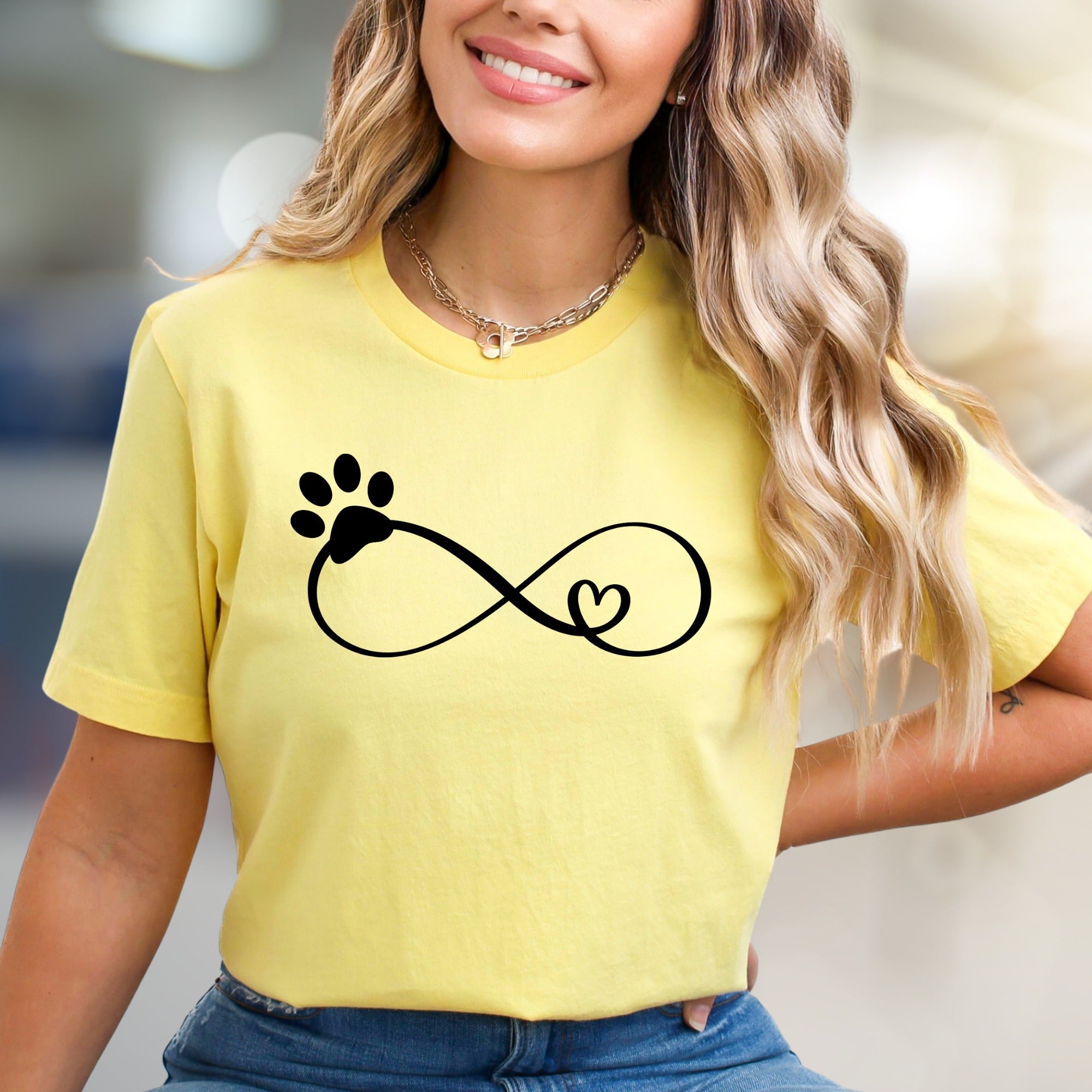 Paw Print Infinity Love Graphic Tee, a Pet Lover's Essential for All