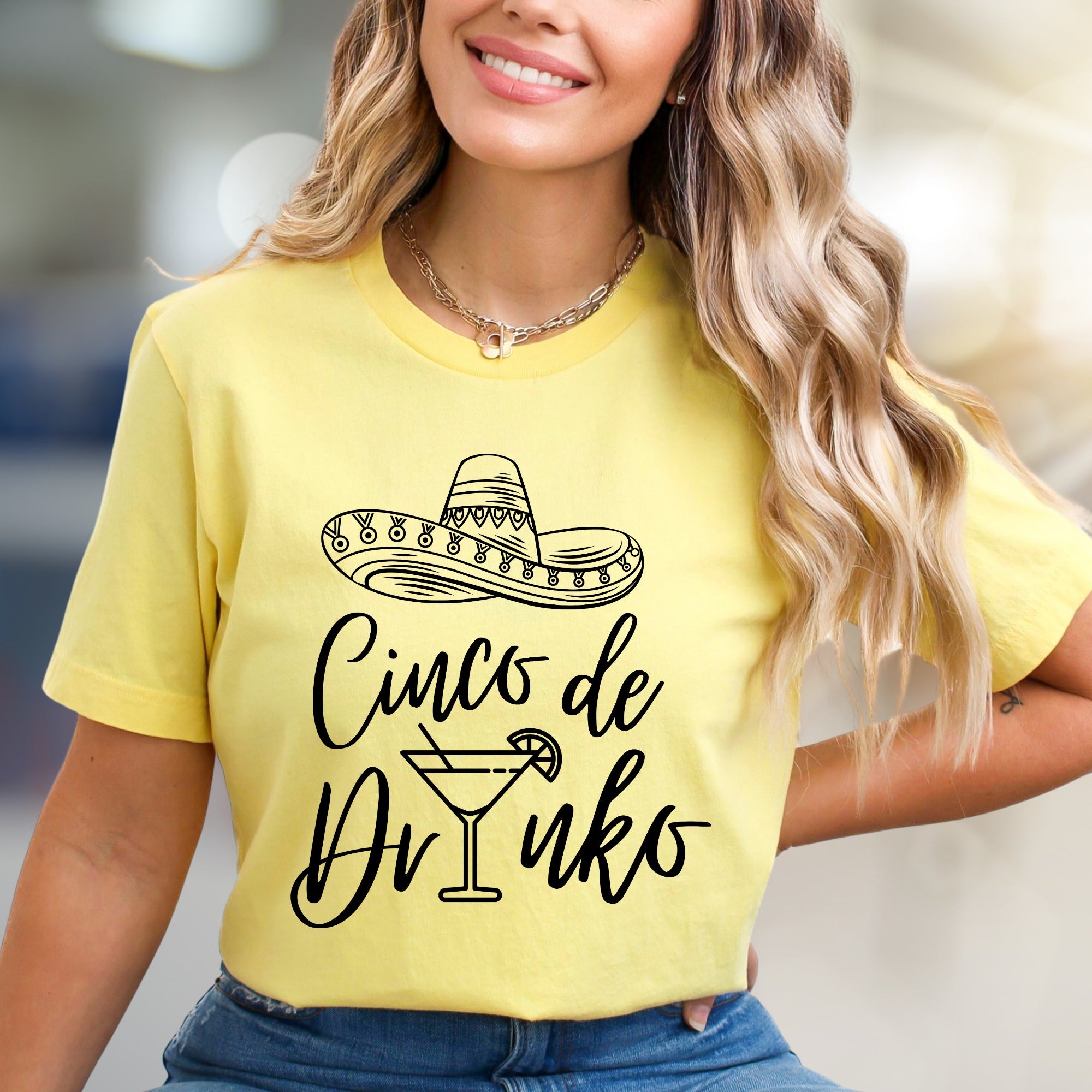 Cinco de Drinko Margarita Sombrero Graphic Tee, a Festive Celebration Pick for Party-Goers