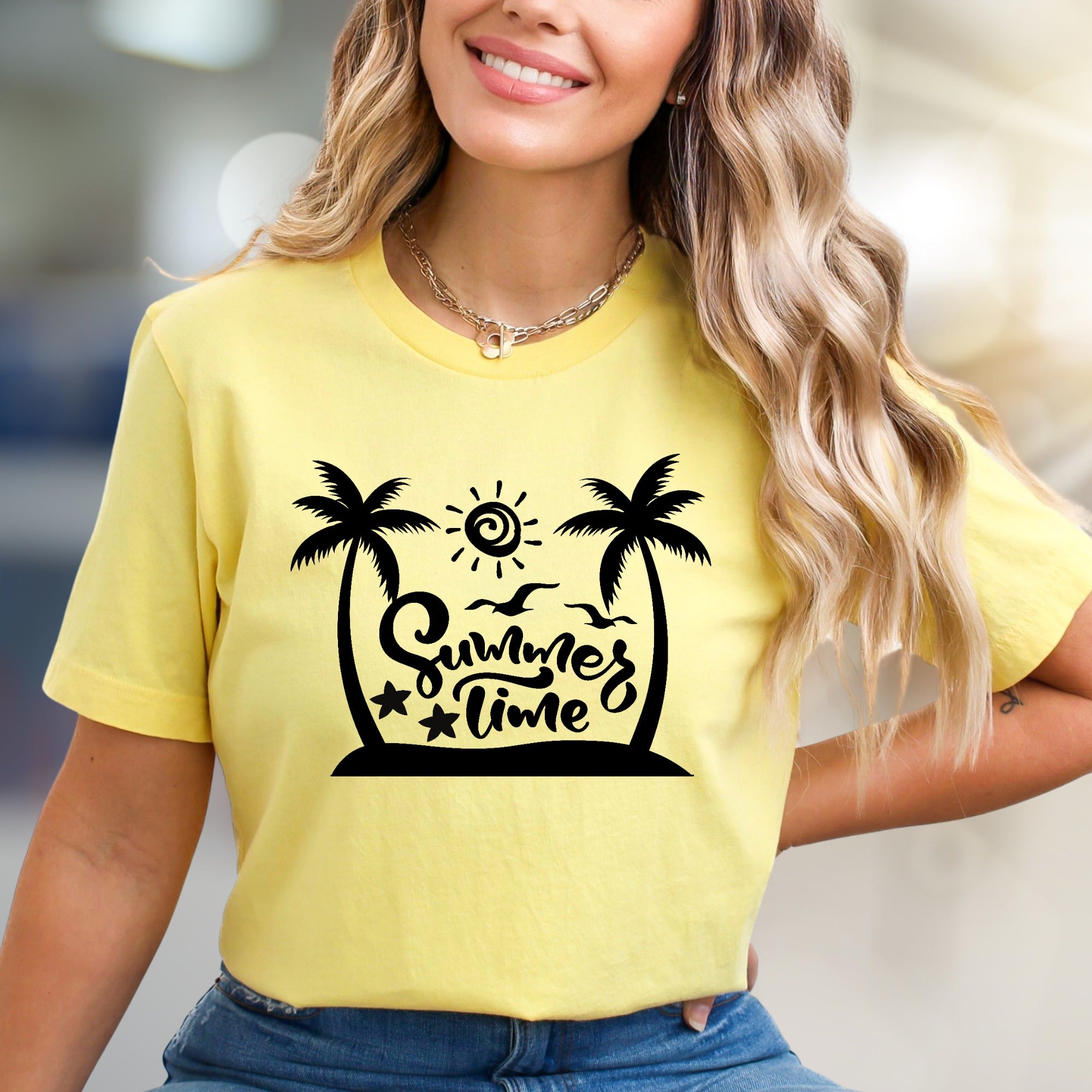 "Summer Time" Tropical Beach Graphic Tee, a Vacation Vibe for Everyone