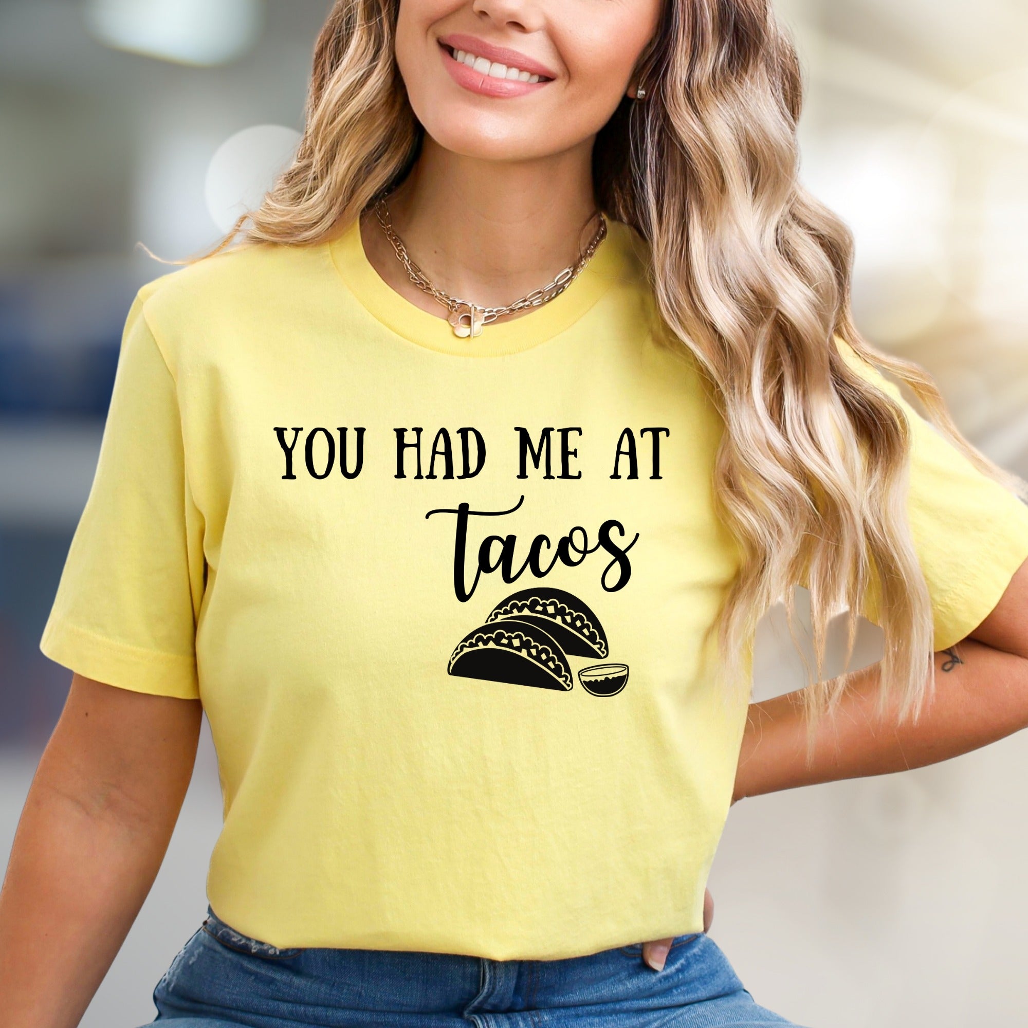 "YOU HAD ME AT Tacos" Foodie Graphic Tee, a Witty Pick for Taco Lovers