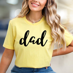 "dad" Script Tee, A Heartfelt Graphic Pick for Proud Parents