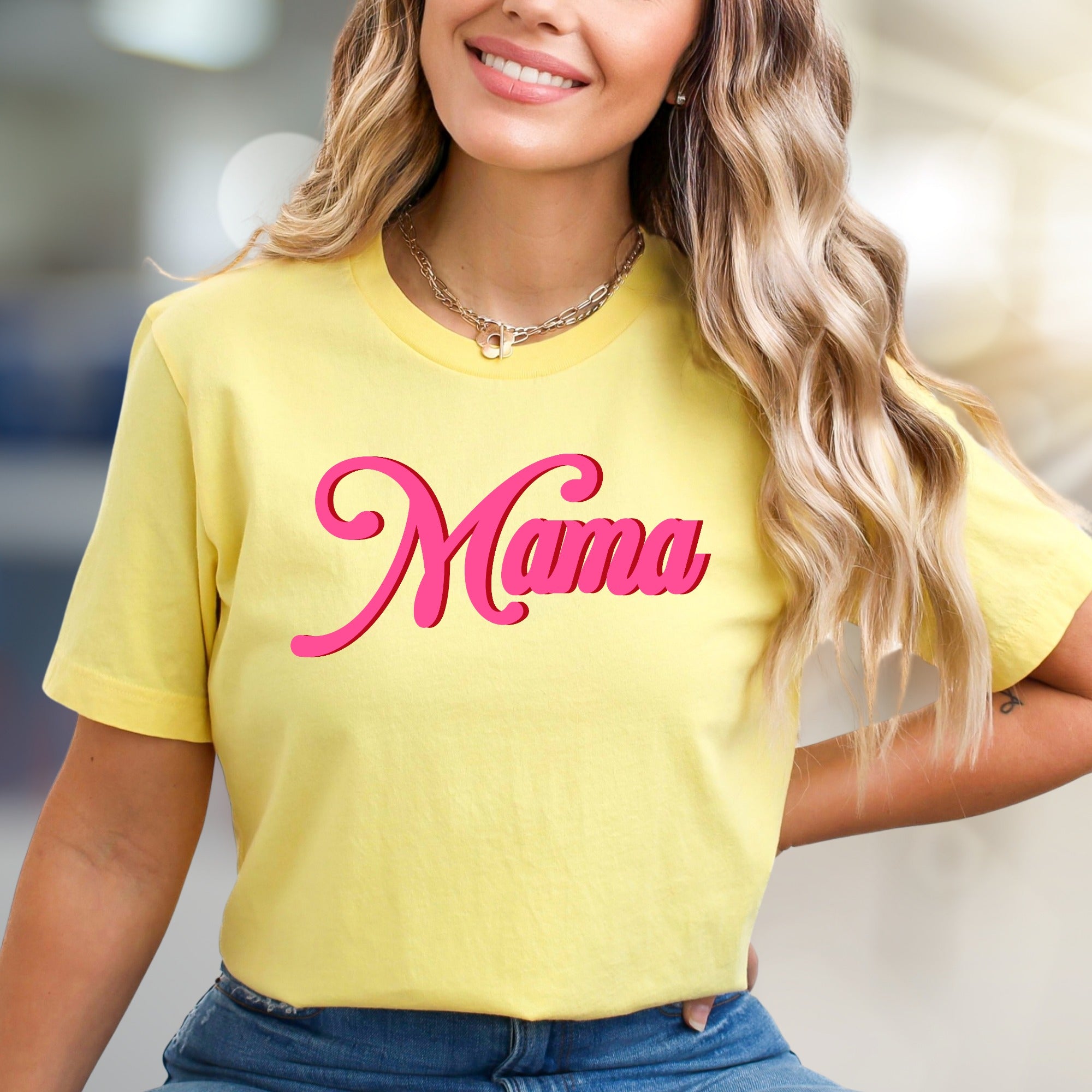 "Mama" Retro Graphic Tee, a Wavy Script Pick for Modern Moms