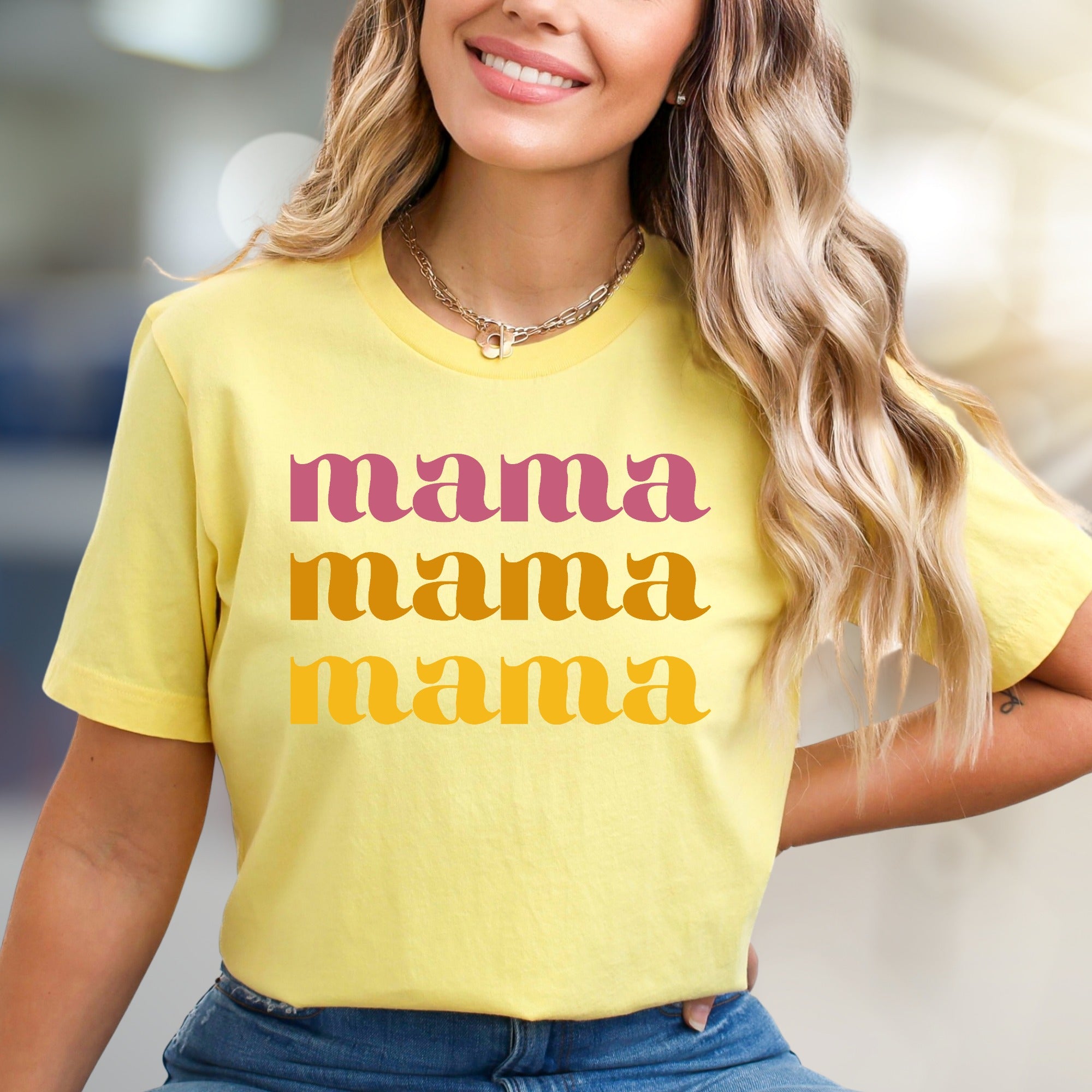"Mama Mama Mama" Retro Graphic Tee, a Heartfelt Pick for Moms