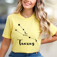 Taurus Zodiac Constellation Graphic Tee, a Celestial Pick for Astrology Lovers