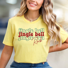 "Jingle Bell Rock" Retro Christmas Graphic Tee, a Festive Holiday Pick for Music Lovers