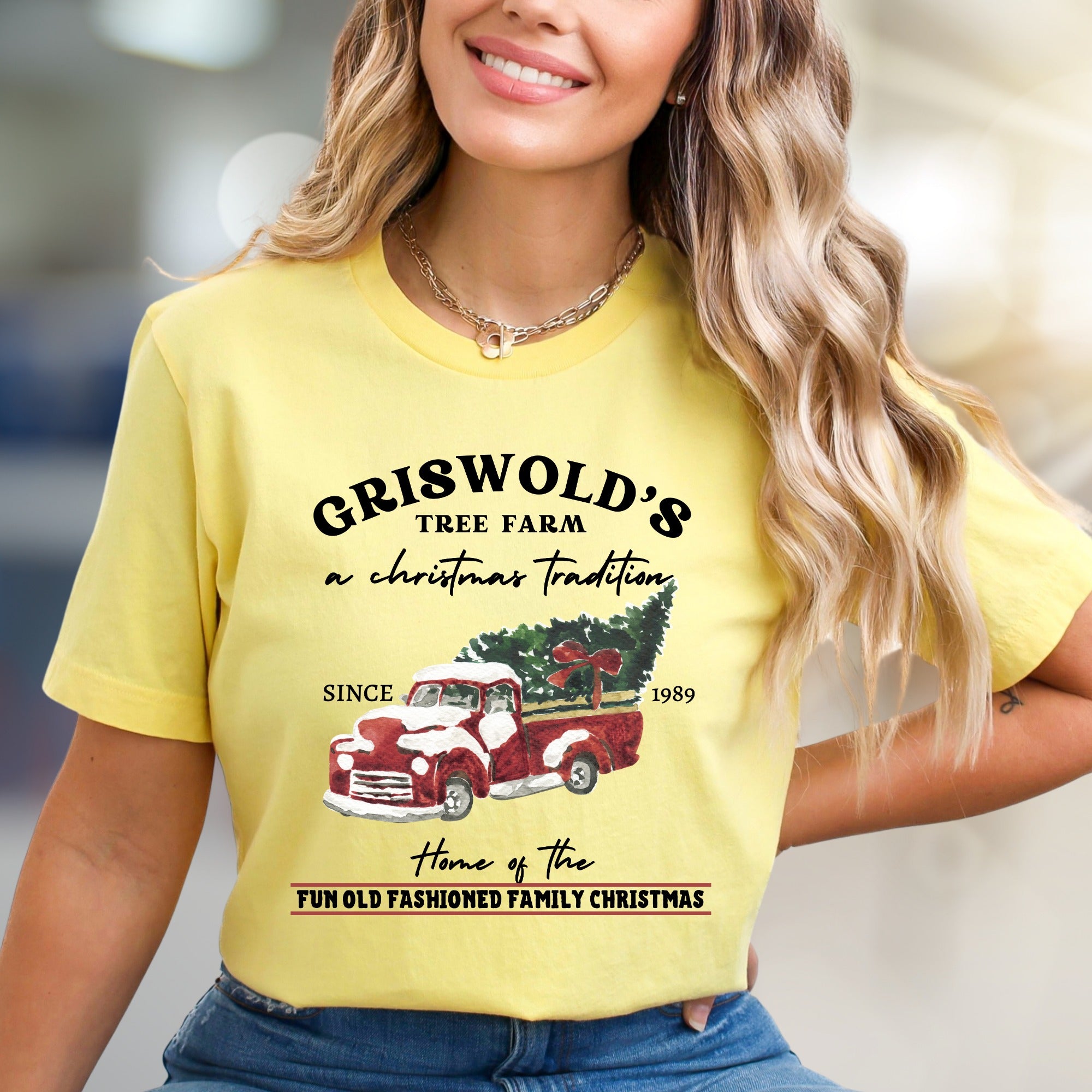 "Griswold's Tree Farm" Vintage Christmas Graphic Tee, a Festive Holiday Pick for Family Lovers