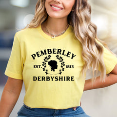 "PEMBERLEY DERBYSHIRE" Classic Literature Graphic Tee, a Regencycore Pick for Book Lovers
