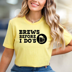 "Brews Before I Do's" Bachelor Party Graphic Tee, a Celebration Pick for Groomsmen