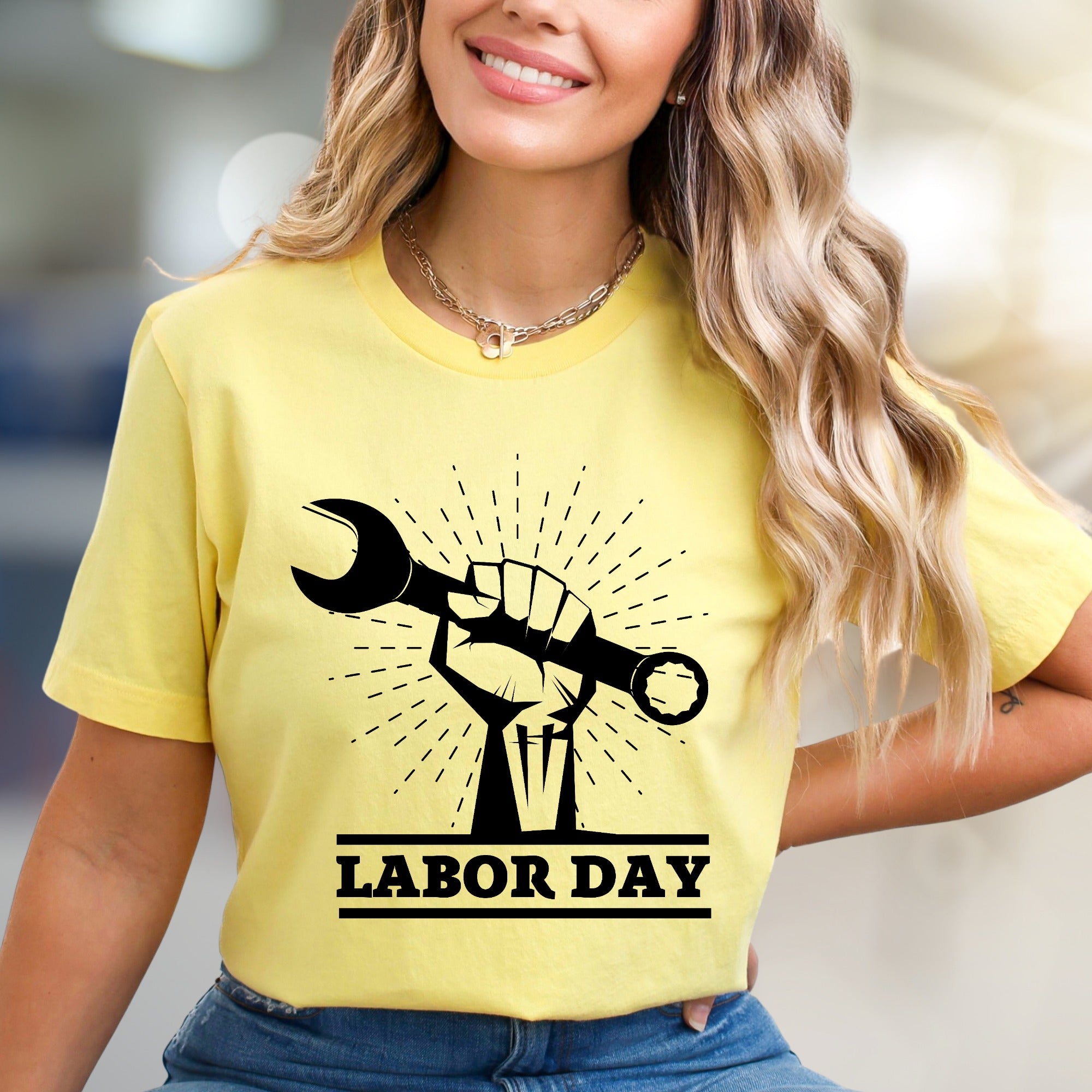 "Labor Day" Empowering Graphic Tee, a Celebration Pick for Hard Workers
