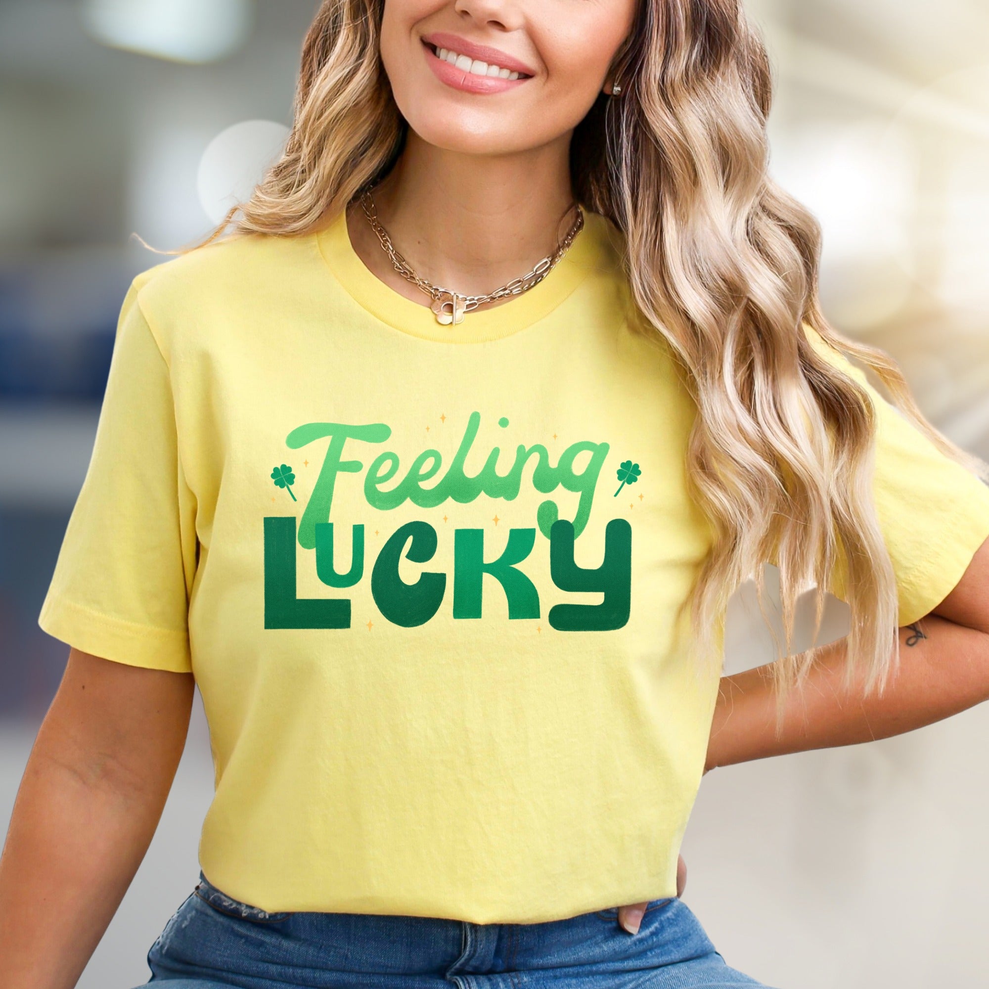 "Feeling Lucky" Whimsical Graphic Tee, a St. Patrick's Day Pick for Everyone
