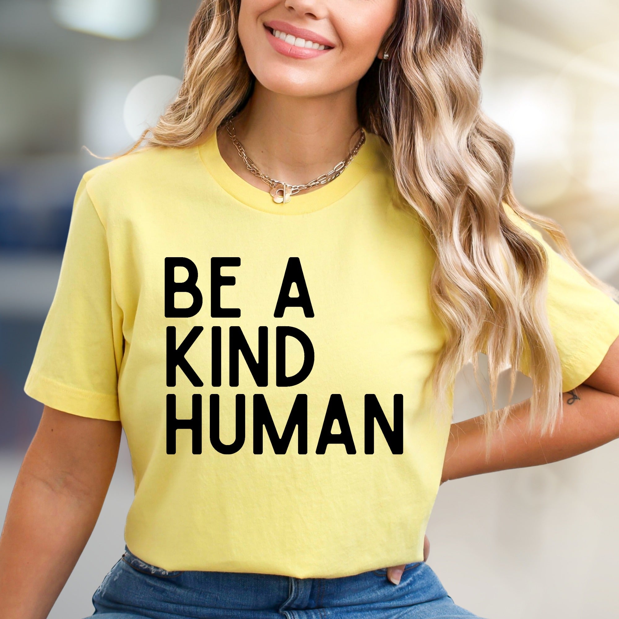 "BE A KIND HUMAN" Inspirational Graphic Tee, a Positive Vibe for Everyone
