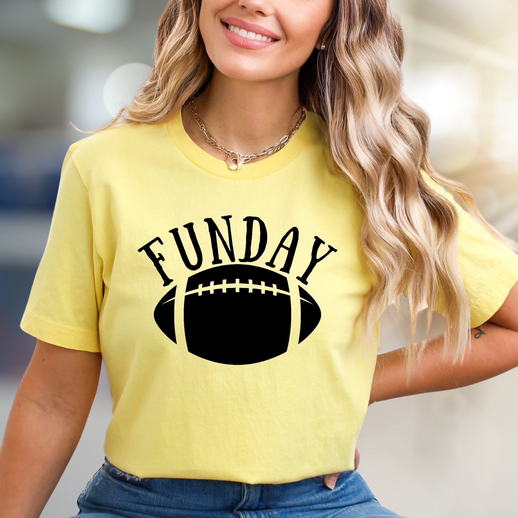 "FUNDAY" Football Graphic Tee, a Game Day Pick for Sports Fans