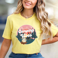 "Camping Vibes" Outdoor Graphic Tee, a Nature-Inspired Pick for Adventurers