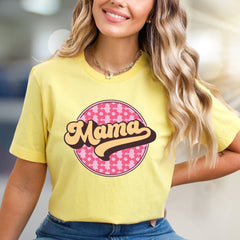 "Mama" Retro Floral Graphic Tee, a Groovy Style Pick for Everyday Moms