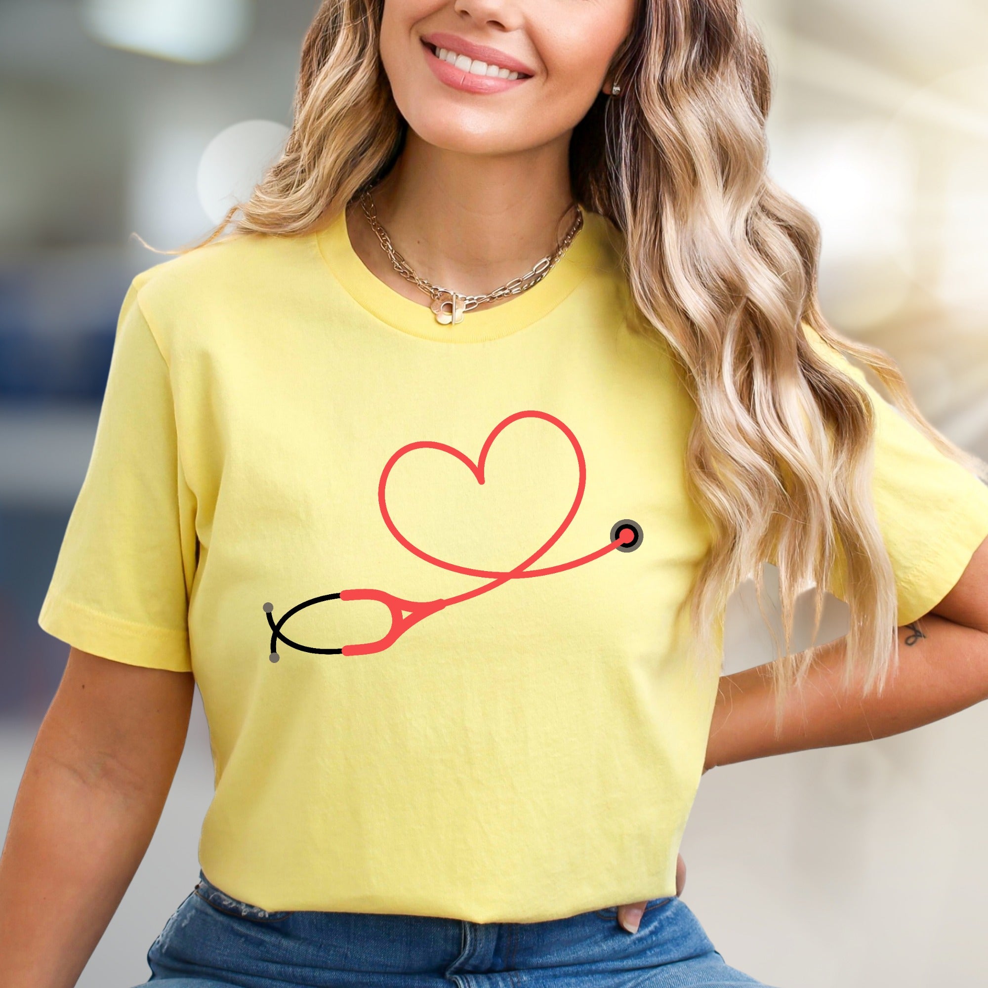 Heart Stethoscope Medical Graphic Tee, a Caring Healthcare Pick for Everyone