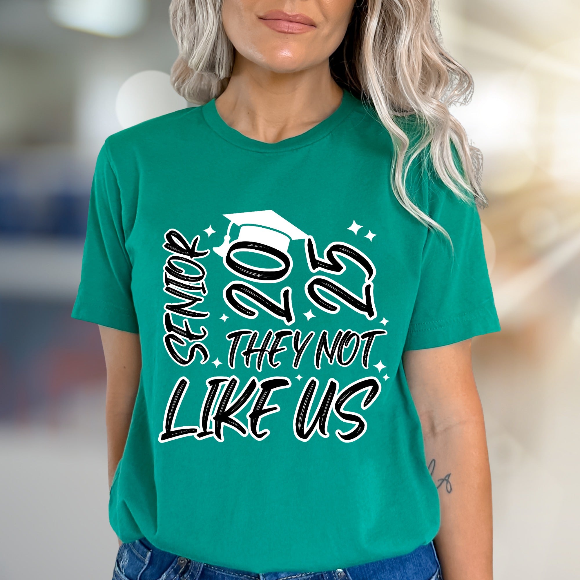 Senior 20 They Not Like Us Cap - Graduation Spirit Graphic Tee, Statement Pick for Graduates