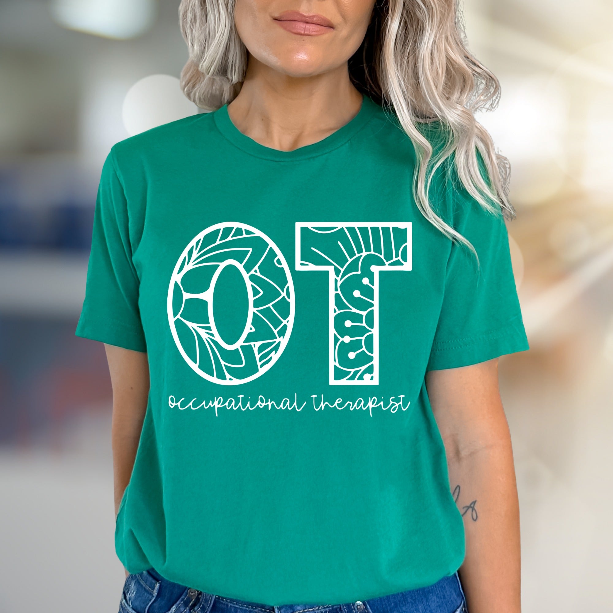 OT Occupational Therapist Mandala Graphic Tee, a Healthcare Professional Pick for Everyday Wear