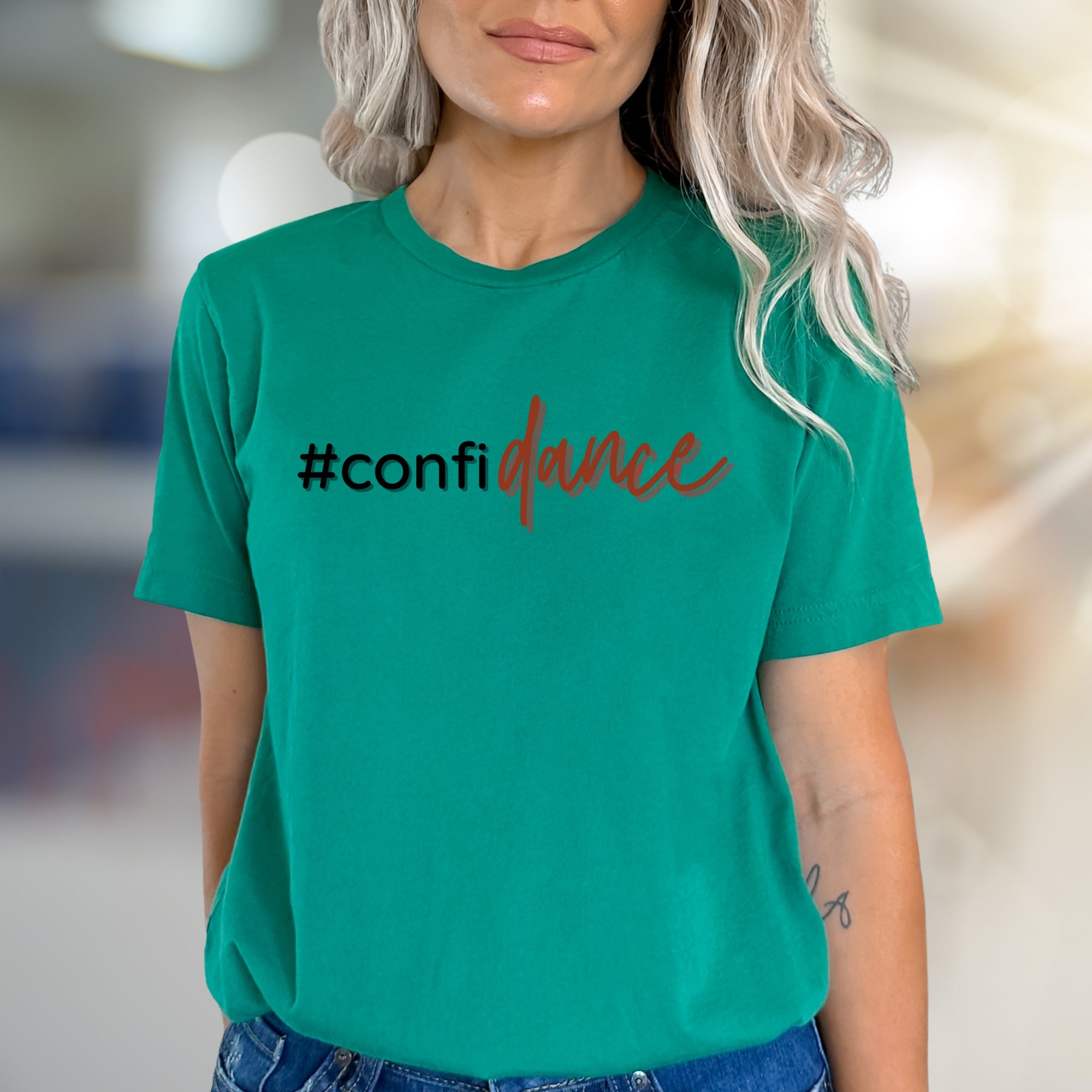 "#confidance" Empowering Graphic Tee, a Bold Statement for Dancers