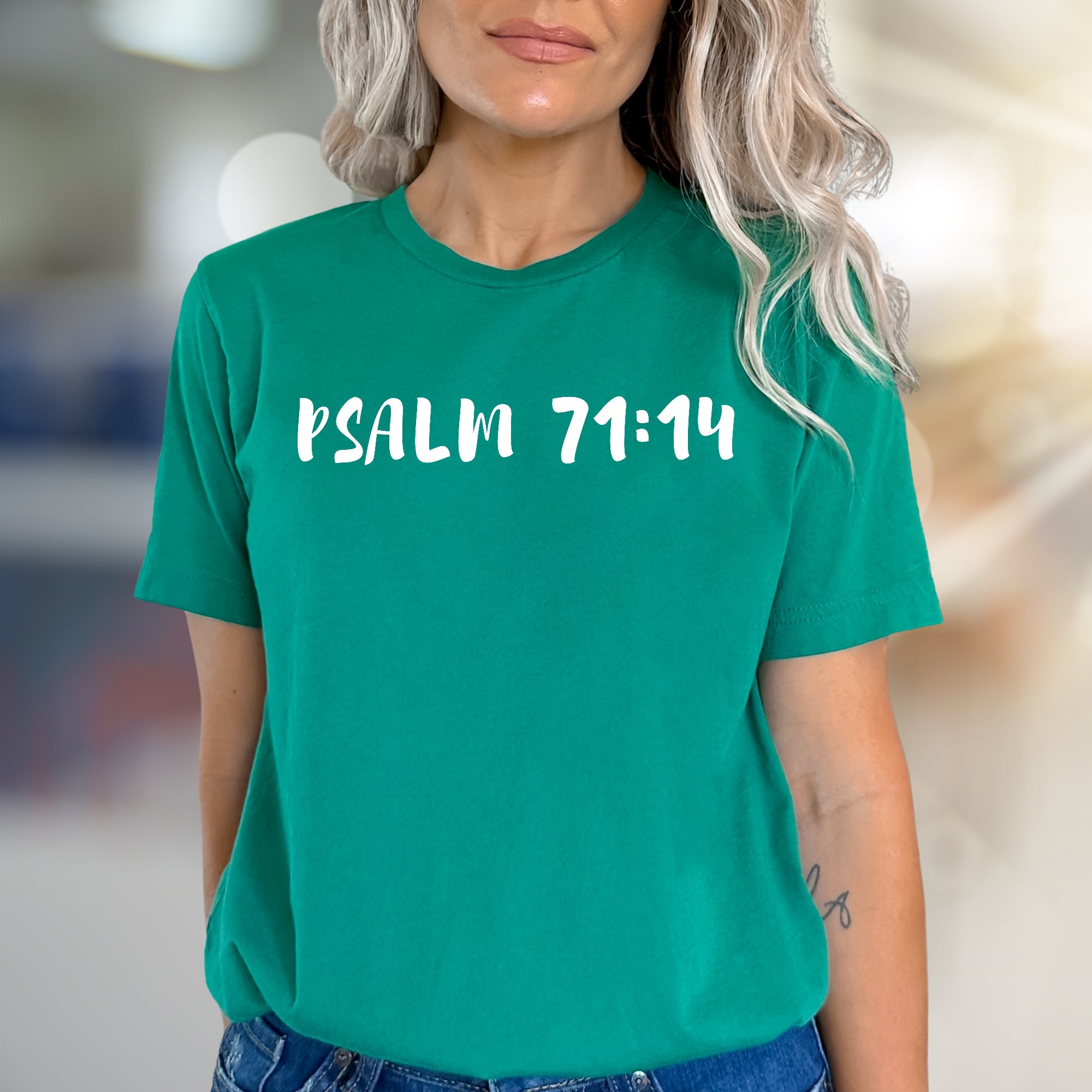 "Psalm 71:14" Scriptual Verse Graphic Tee, a Faith-Inspired Pick for Believers