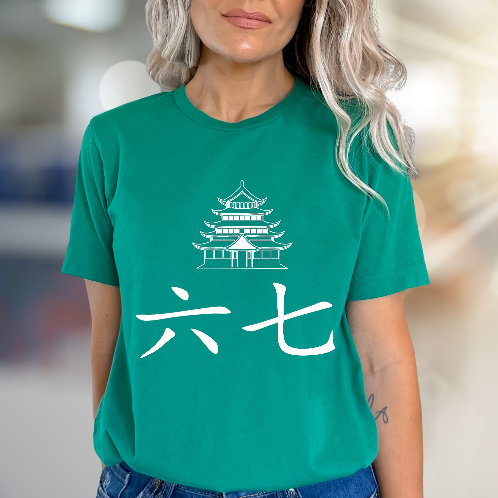 “六七” Pagoda Graphic Tee, a Zen Lifestyle Pick for Cultural Enthusiasts