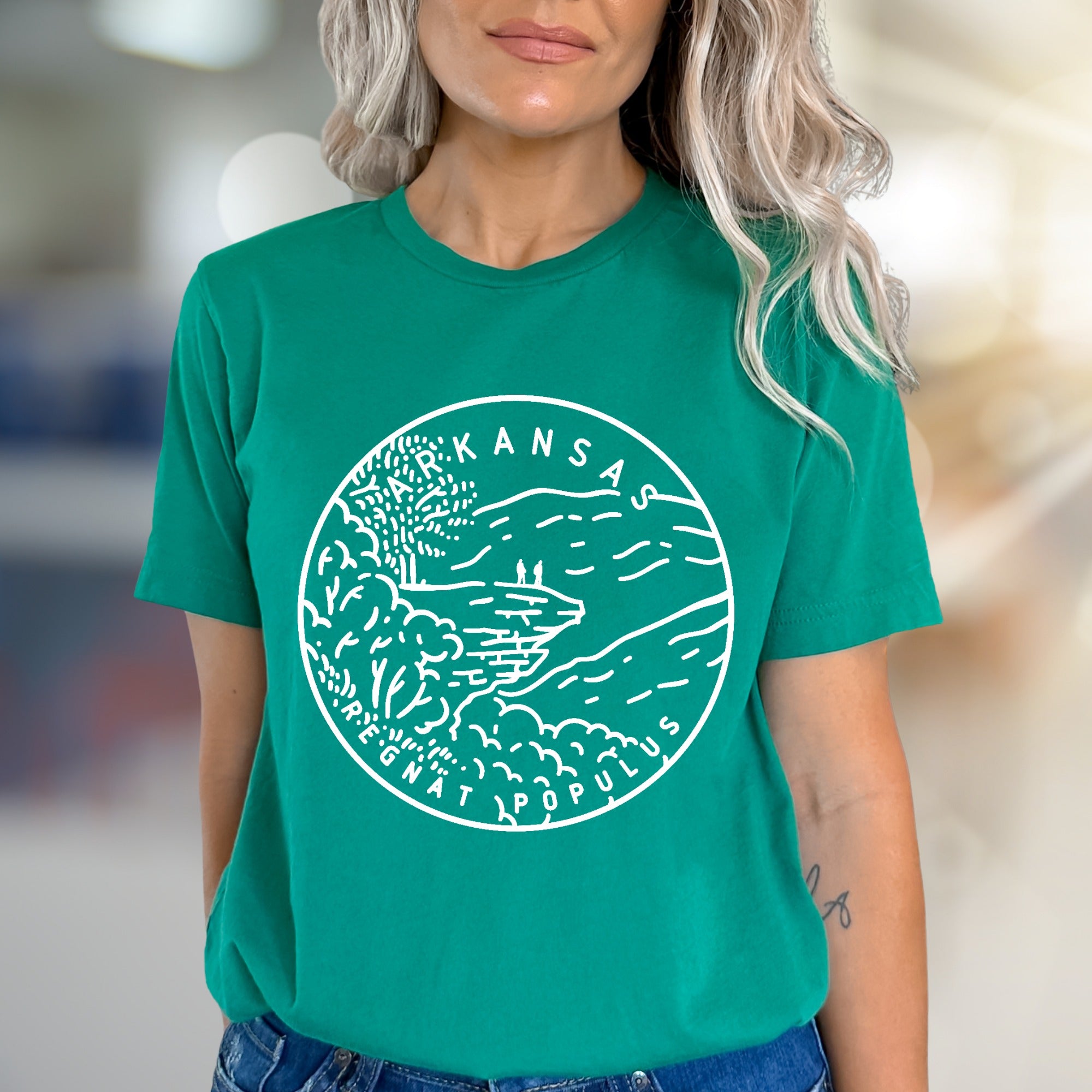 "Ad Astra Per Aspera" Kansas State Seal Graphic Tee, a Classic Americana Pick for Heritage Enthusiasts