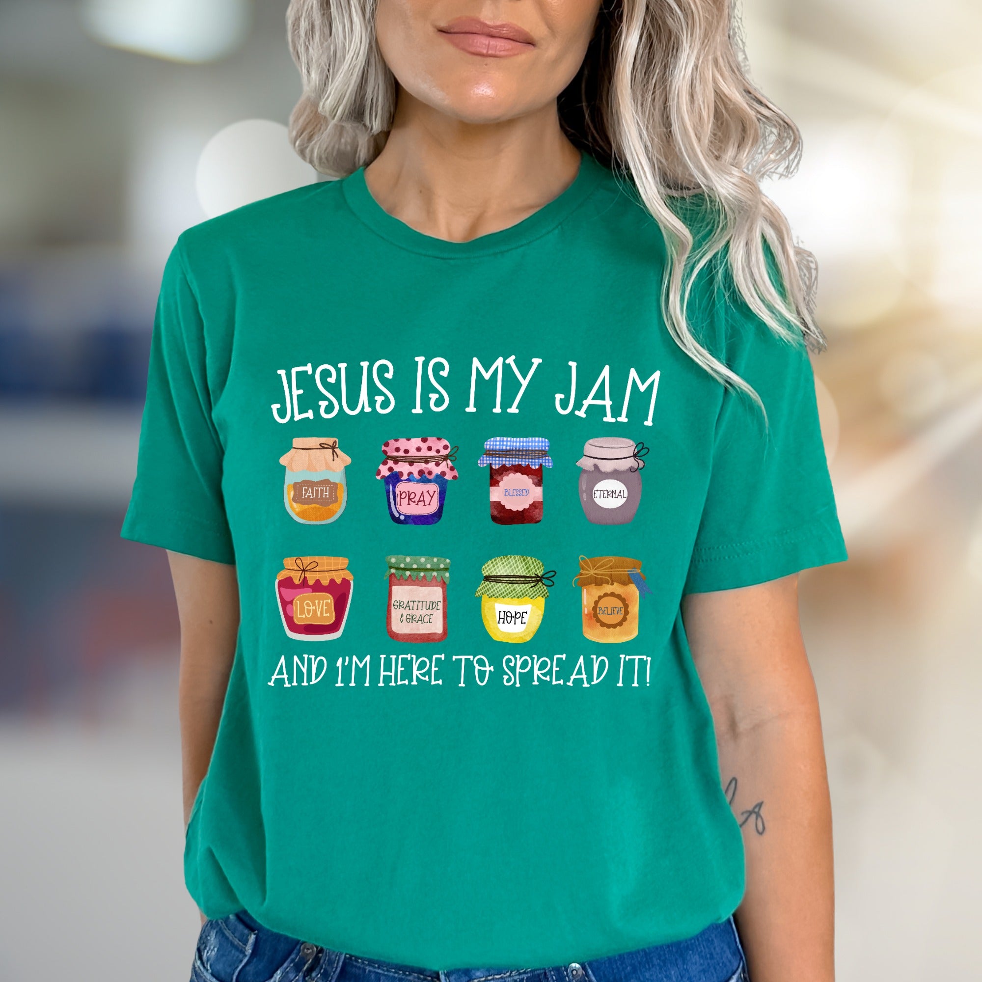 "Jesus Is My Jam" Christian Faith Graphic Tee, A Spiritual Statement for Believers