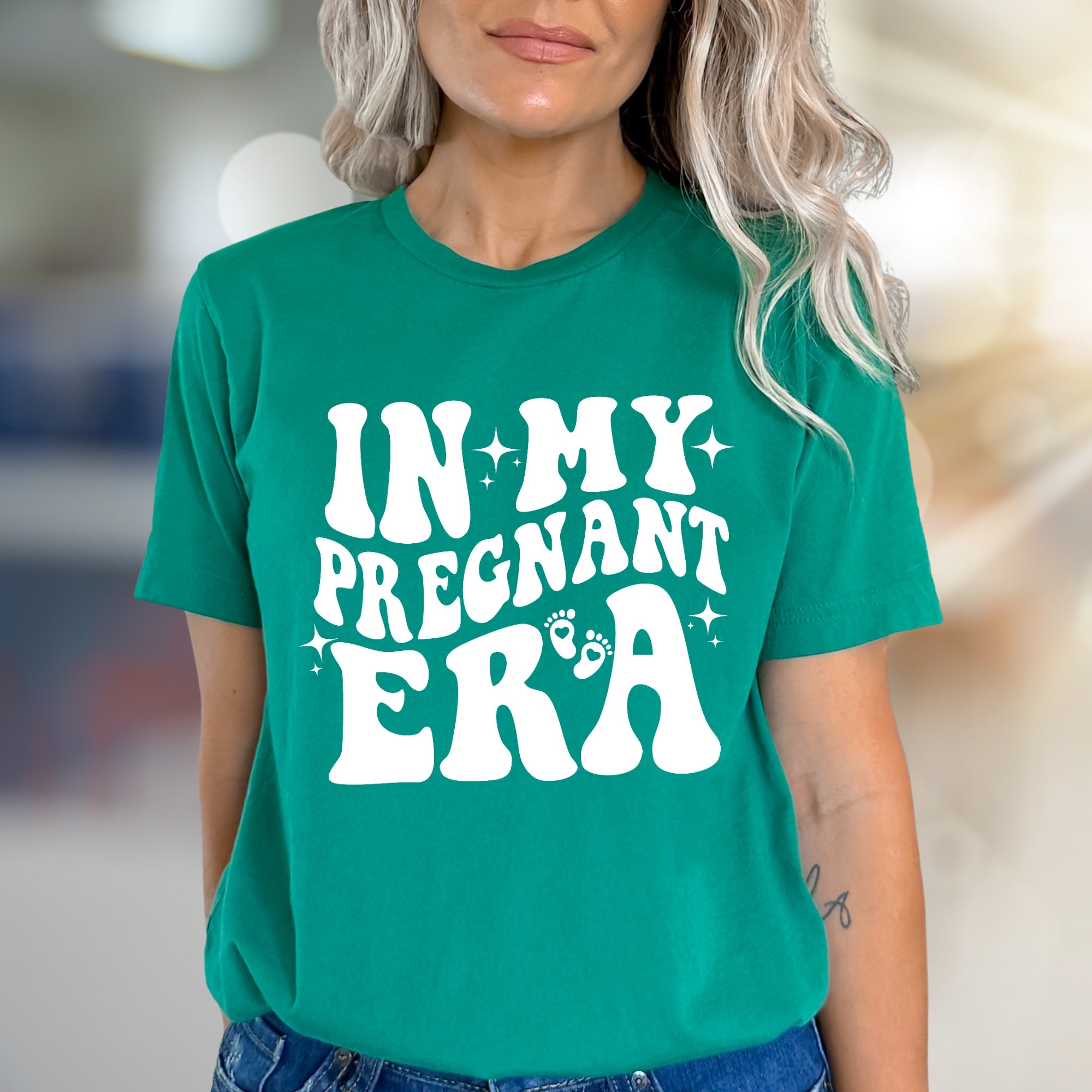 "IN MY PREGNANT ERA" Groovy Graphic Tee, a Mamma-to-Be Pick for Expecting Moms