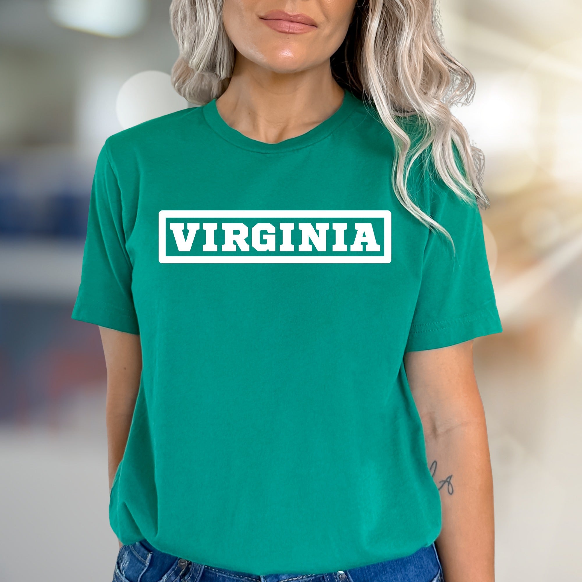 "VIRGINIA" Bold State Graphic Tee, a Hometown Pride Pick for Travelers