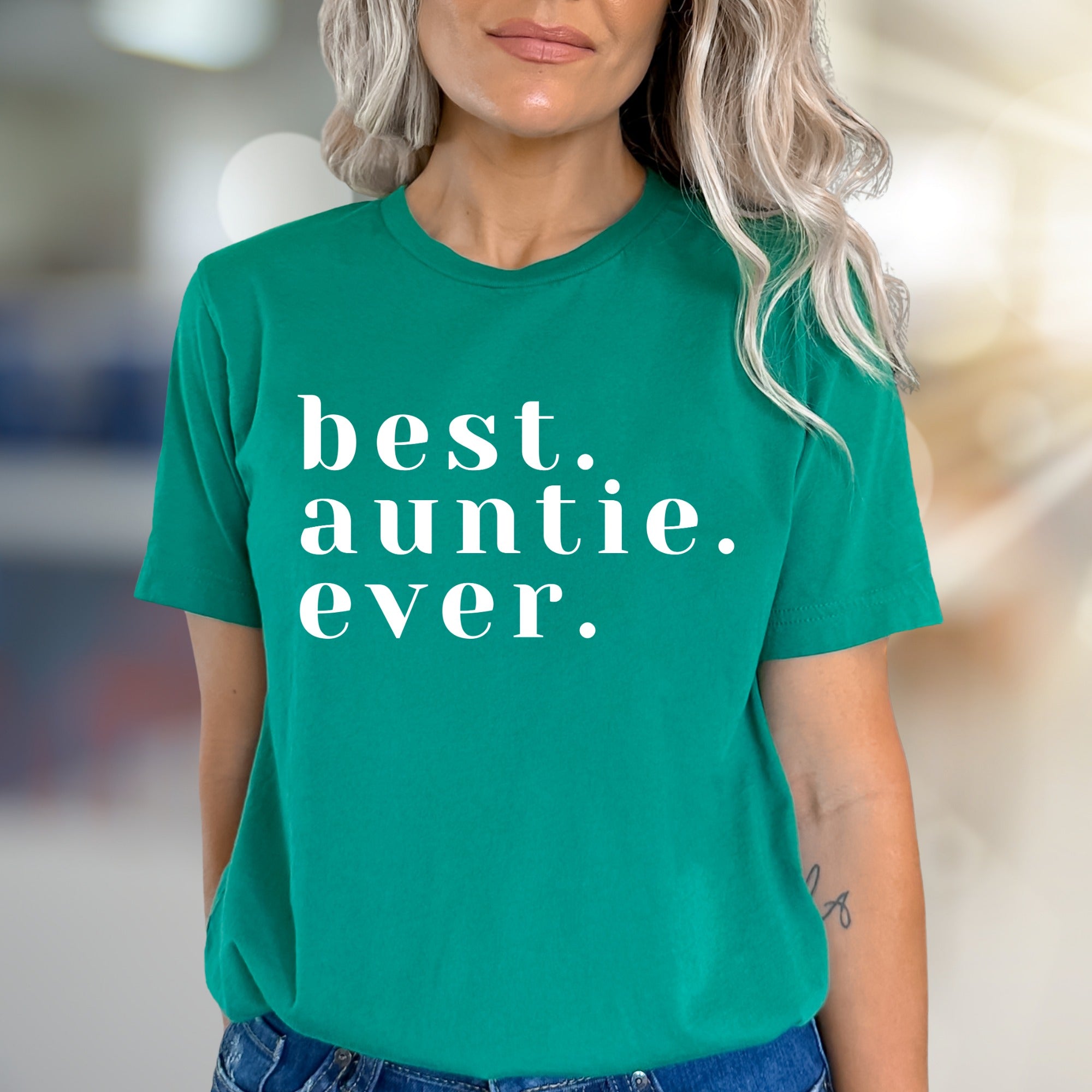 "best. auntie. ever." Elegant Statement Graphic Tee, a Family Love Pick for Aunties
