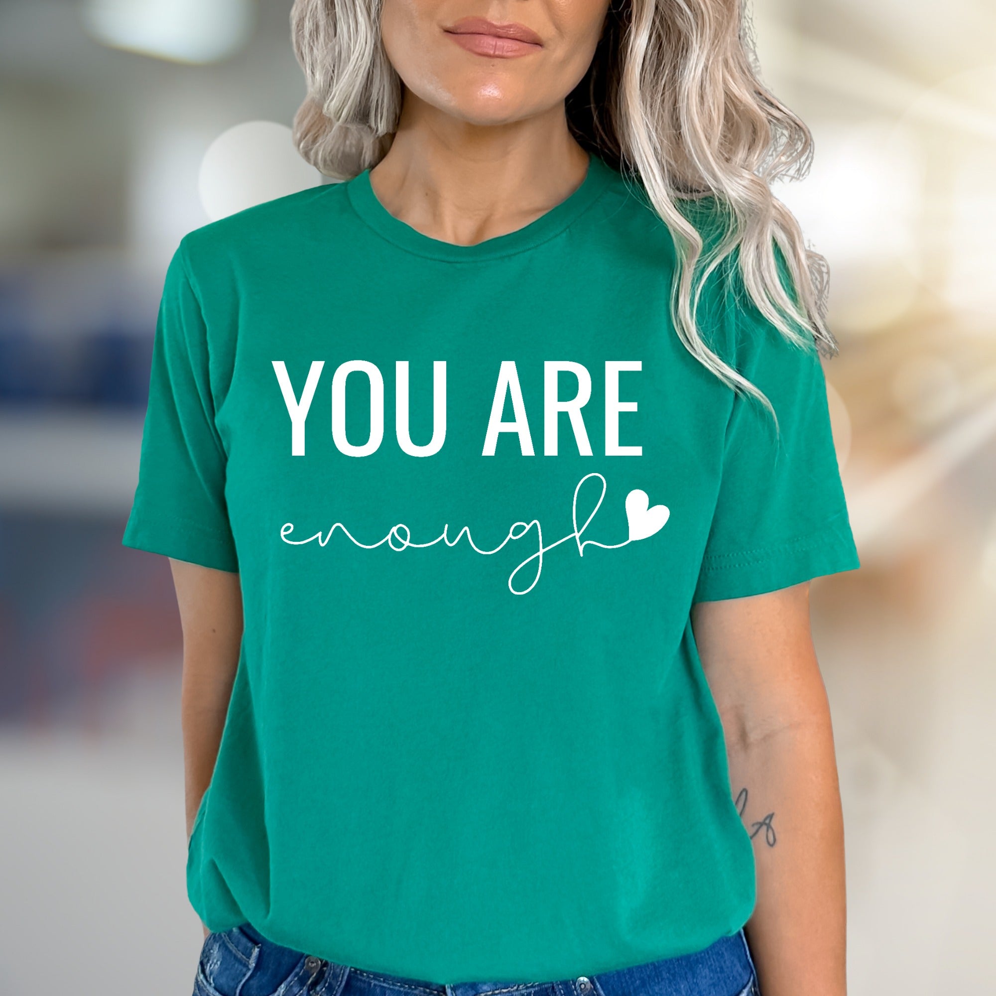 "YOU ARE enough" Empowerment Graphic Tee, a Self-Love Pick for Everyone