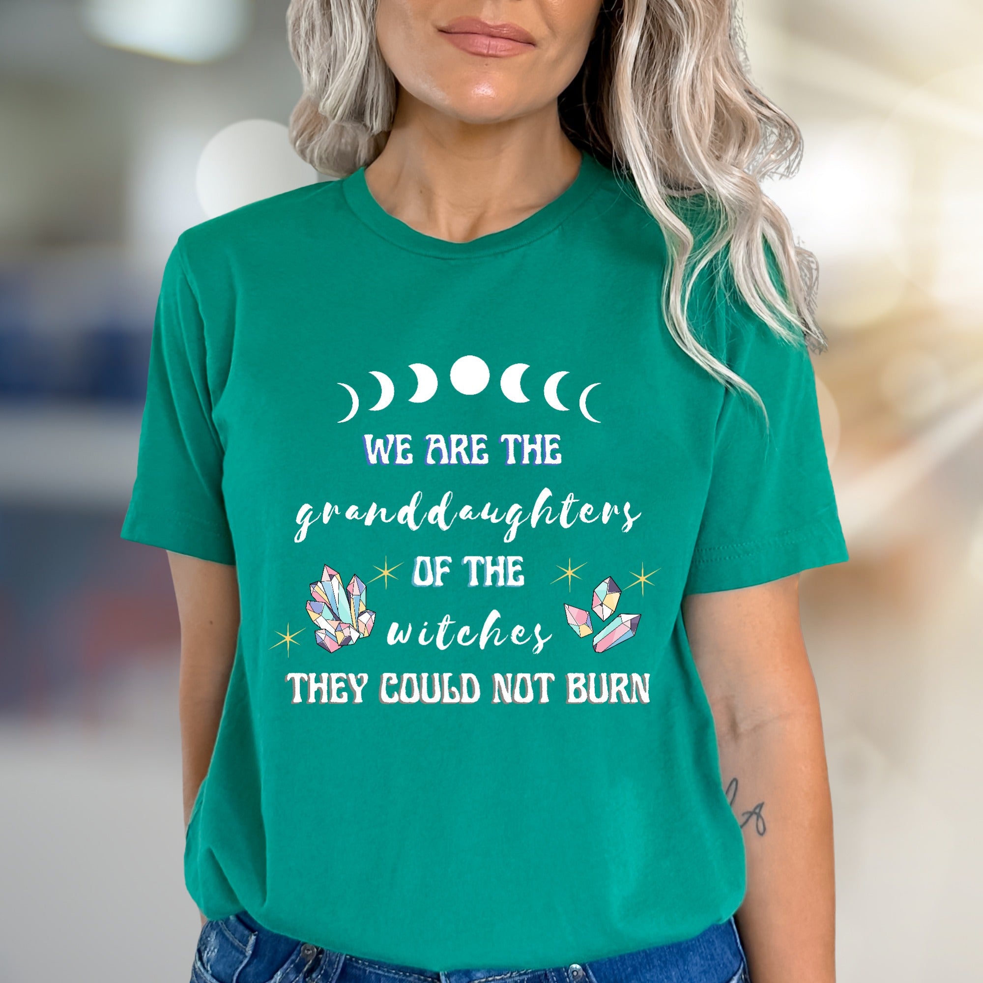 "WE ARE THE granddaughters OF THE witches THEY COULD NOT BURN" Witchy Graphic Tee, a Mystic Power Pick for the Modern Era