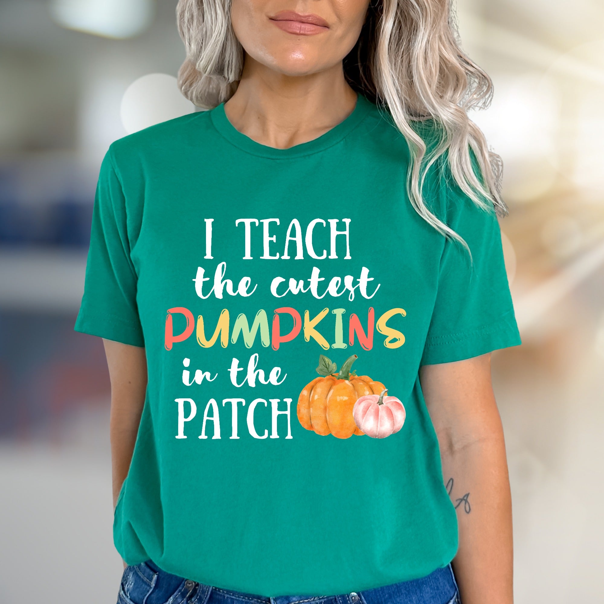 "I Teach the Cutest Pumpkins in the Patch" Fall Teacher Graphic Tee, a Educator Appreciation Pick for Teachers