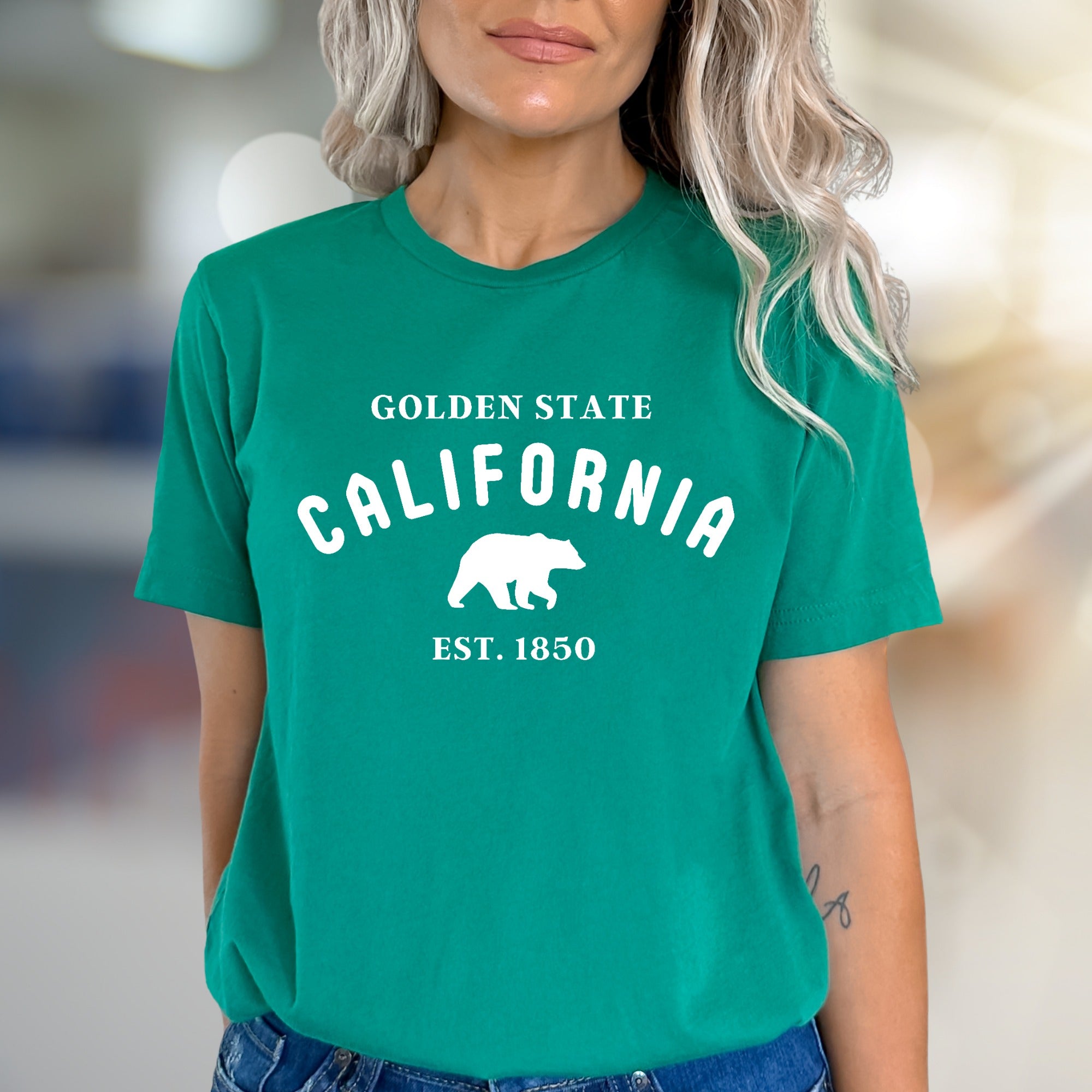 "Golden State California Est. 1850" Bear Graphic Tee, a Heritage Pick for West Coast Lovers