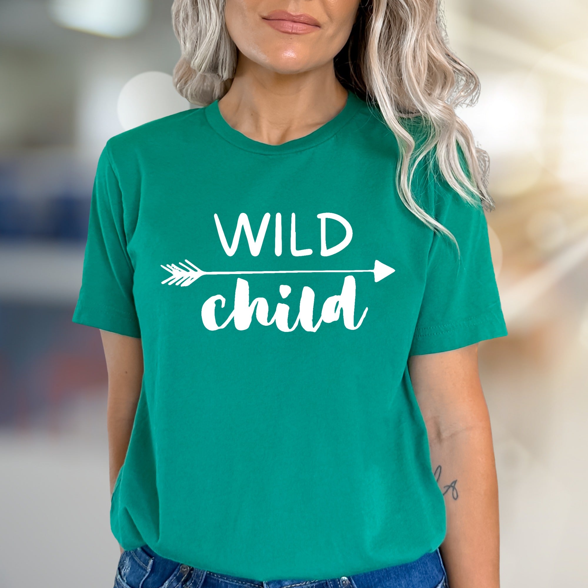 "Wild Child" Boho Arrow Graphic Tee, a Free-Spirited Pick for Adventurers