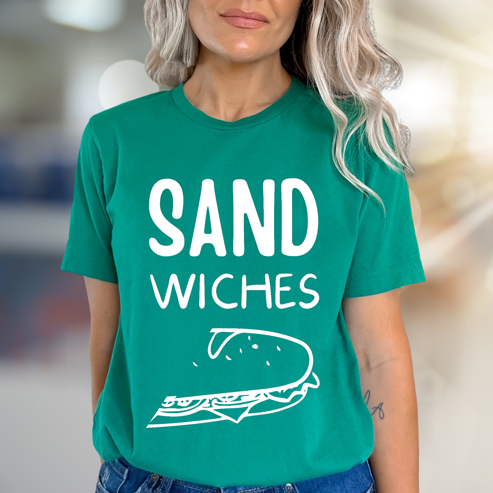 "SAND WICHES" Lunch Break Graphic Tee, a Foodie Pick for Casual Days