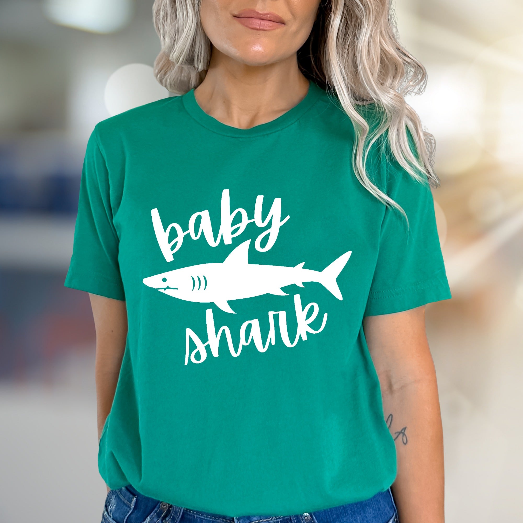 "Baby Shark" Ocean Life Graphic Tee, a Playful Pick for Enthusiasts