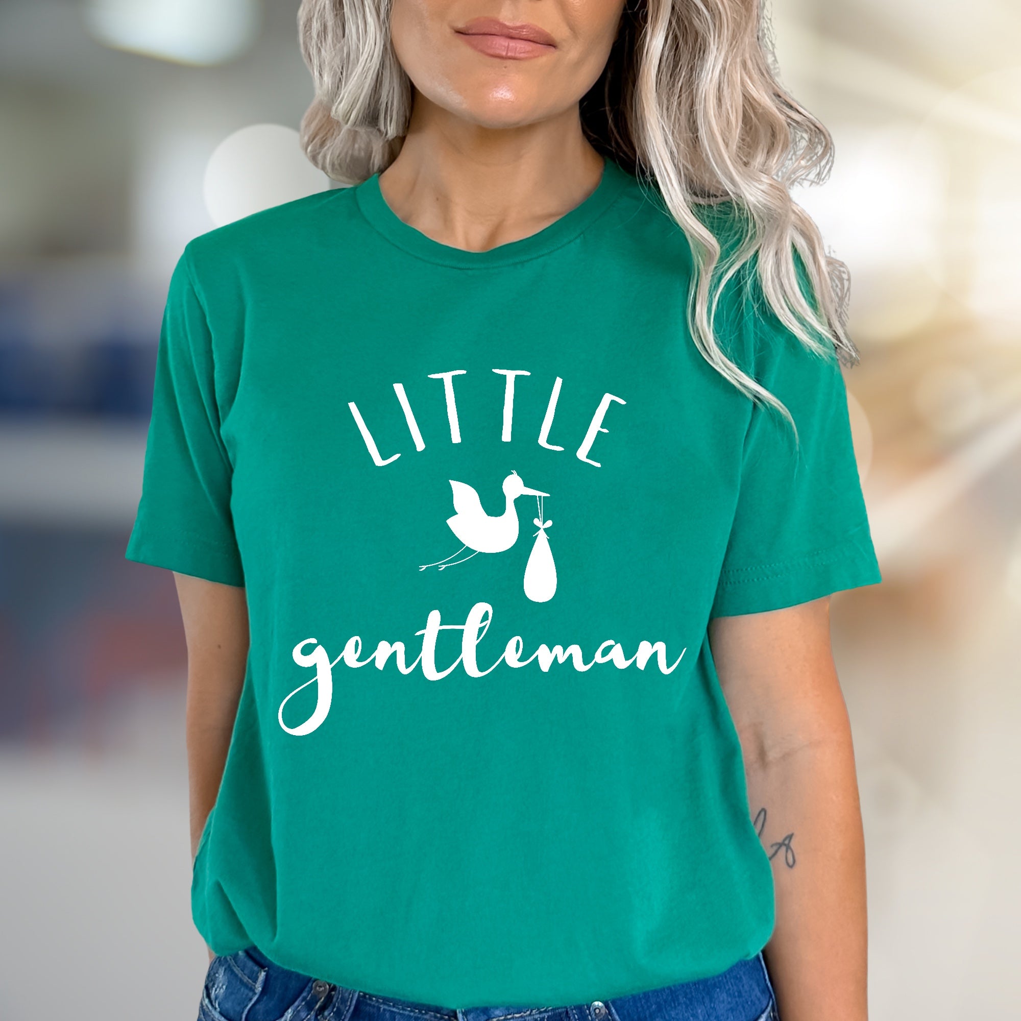 Little Gentleman Stork Graphic Tee, a Pregnancy Annoucement Pick for Expecting Parents
