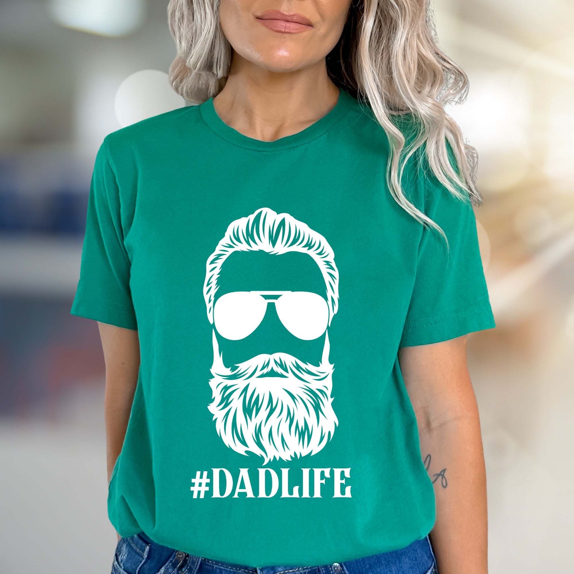 "#DADLIFE" Bearded Guy Graphic Tee, a Father's Day Pick for Cool Dads