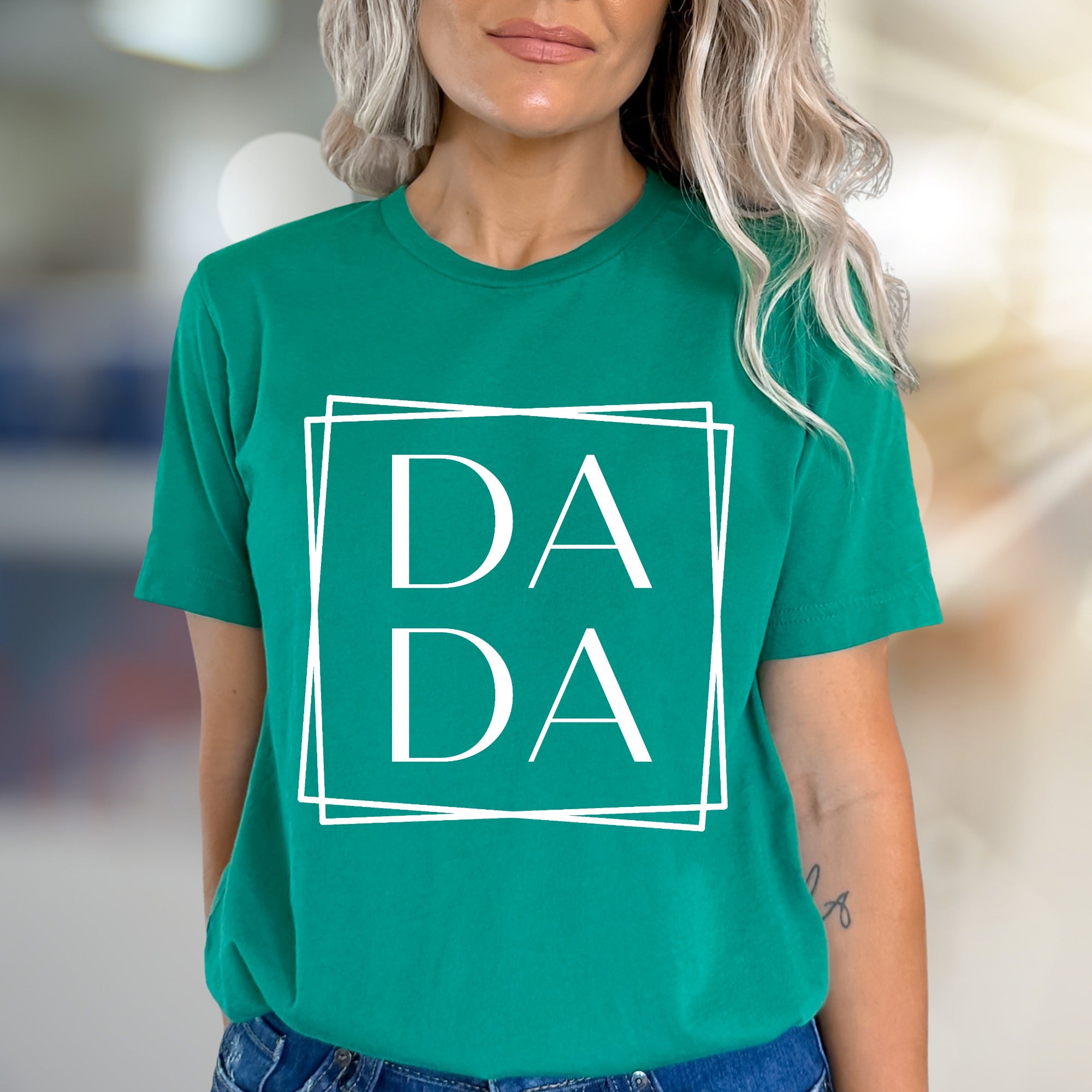 DADA Squared Modern Graphic Tee, A Minimalist Pick for Father Figures